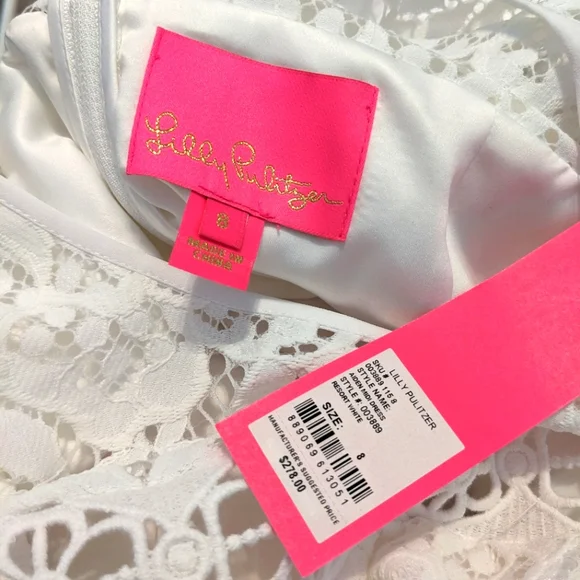 Lilly Pulitzer Aiden Midi Dress Resort White Lace 8 NWT - Picture 7 of 11